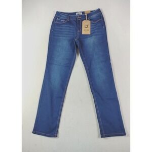 Jack David Jeans Womens 12 Blue Mid Rise Straight Stretch Stretchy Western Rodeo